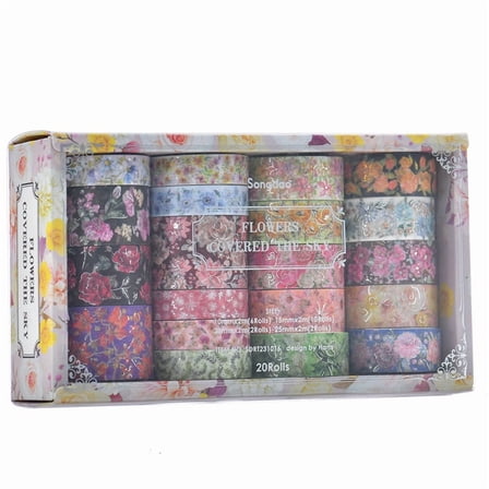 20rolls * washi tapes set-Silver