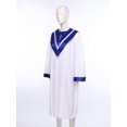 thumbnail image 4 of iiniim Robe de Chœur d'Église Unisexe avec Écharpe en Forme de V pour Diplômé Universitaire Lycée Adolescent Bleu M/160, 4 of 6