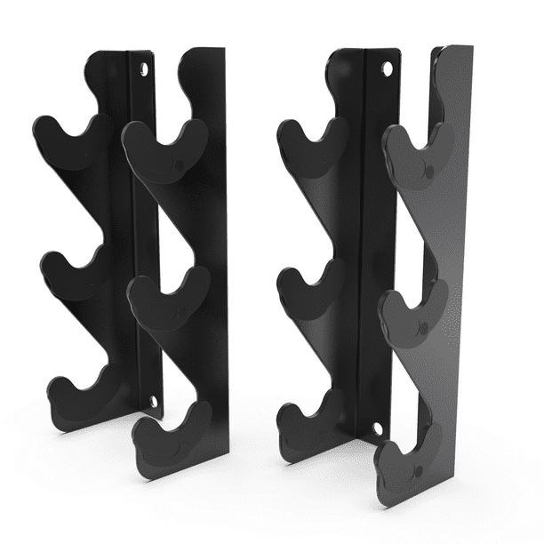 Synergee Barbell Gun Rack Wall Mounted Holds 6 Barbells Horizontally Olympic & Standard Bar