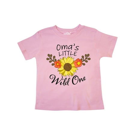 

Inktastic Oma s Little Wild One with Beautiful Sunflower Gift Toddler Boy or Toddler Girl T-Shirt