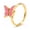 Pink, variant on Enamel Spinner Butterfly Fidget Rotating Peachpuff Polished Shiny Adjustable Ring Gold Pink R216