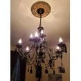 thumbnail image 2 of Gypsy Color 9 Light Black Hardwire Flush Mount Chandelier H26"x W27", Black Metal Frame with Black Acrylic Crystals & Beads, 2 of 9