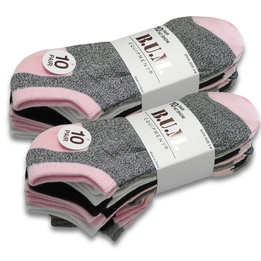 BUM Equipment B.U.M. Women's Fashion No Show/Low cut Fun Socks 20 Pairs Value Pack (Style 2
