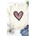 thumbnail image 3 of Leopard Pink Heart Graphic Tee T-Shirt PLUS, 3 of 7
