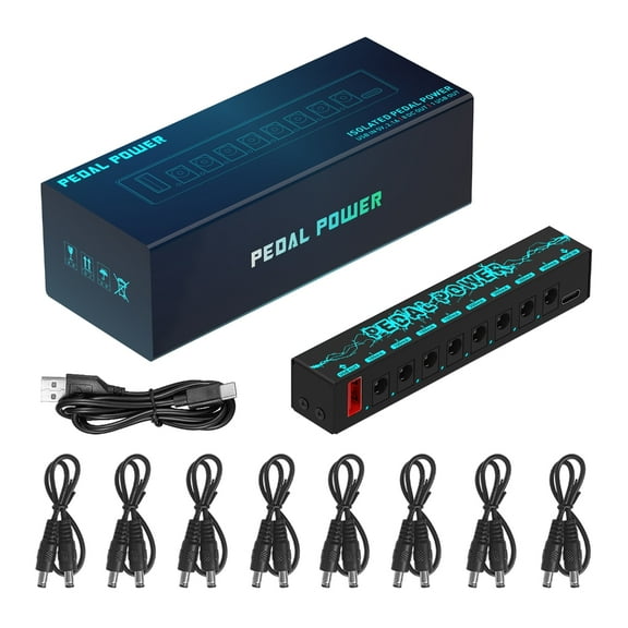 Insulated Guitar Effect Pedal Power Supply 8 Isolated Outputs for 9V Pedals