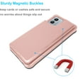 thumbnail image 3 of Tekcoo for Motoro Moto G 5G/G Power 5G 2023 Wallet case, Flip Wallet Leather Magnetic Clasp Case with Credit Card Holder and Shockproof Function Kickstand Phone Cover - Rose Gold, 3 of 7
