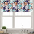 thumbnail image 3 of Ambesonne Vintage Valance & Curtain, Clock with Roman Digits, 55"x30", Blue and Dark Orange, 3 of 6