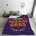thumbnail image 5 of Pofeuu Mardi Gras2 Print Ultra-Soft Micro Fleece Blanket,for Bed Or Sofa,All Season Throw Blankets Flannel Blanket-50"x40", 5 of 7