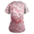 thumbnail image 3 of Hearthz S-5XL Valentines Day Scrubs for Women Love Heart Graphic Scrub Top Women V Neck Short Sleeve Nurse Uniforms with Pocket, 3 of 3