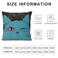 thumbnail image 5 of Qinduosi Pillow Covers Cute Sleepy Cats Pillow Cover Blue Pillowcover Soft Double Side Print Sofa Linen Square Throw Pillowcovers  inch for Living Room Bedroom Car Decor, 5 of 5