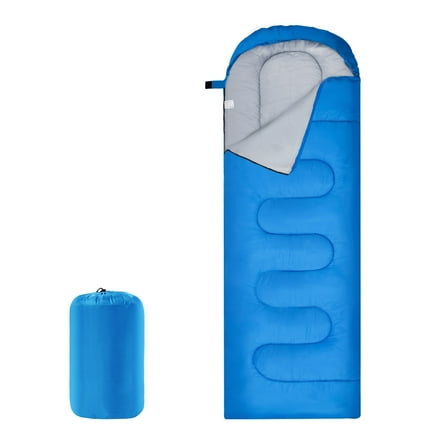 Tesleader Camping Sleep Bags for Adults & Kids, Lightweight Compact Sleep Bag, 3 Season, 0.9kg, Blue