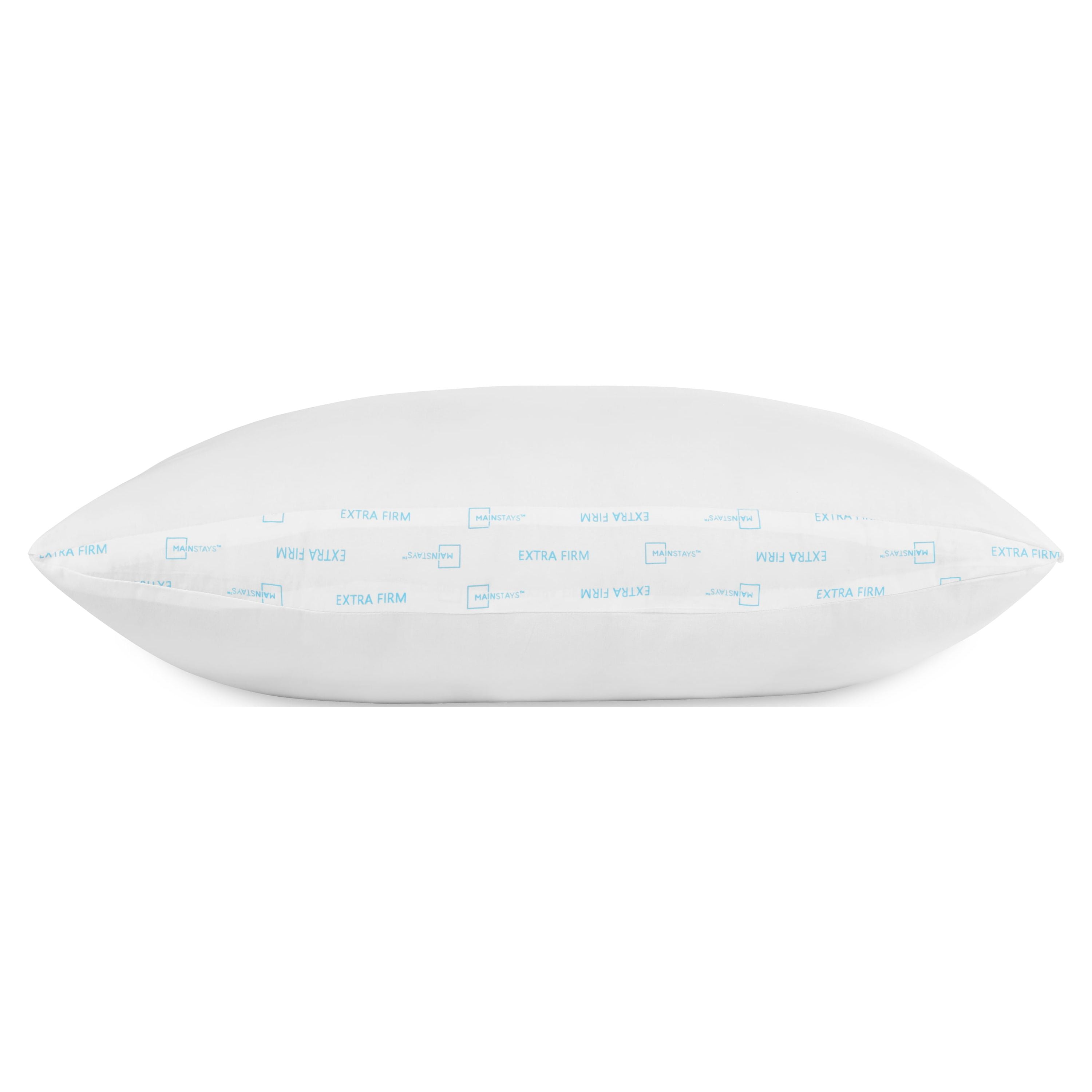 Mainstays Extra Firm Bed Pillow, Ideal for Side Sleepers, Standard/Queen