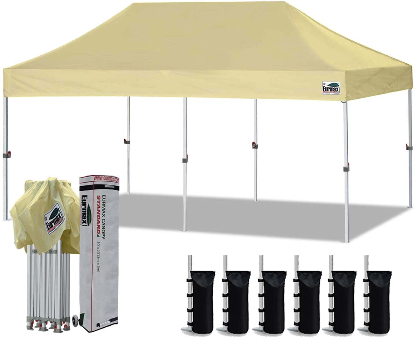 Eurmax 10'x20' Ez Pop Up Canopy Tent Commercial Instant Canopies with