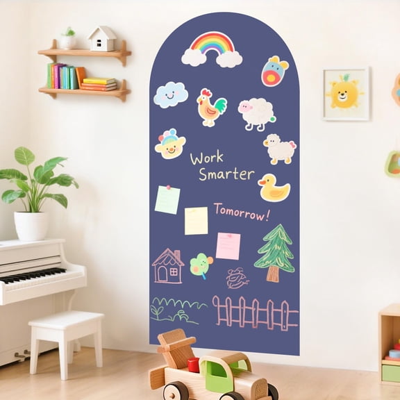 CCOCC Arch Magnetic Wall Decal 39.3X17.5 Inch Magnetic Chalk Board Sticker Magnet Chalkboard for Wall Peel and Stick Self Adhesive Blackboard Multifunctional for Playroom Home Office