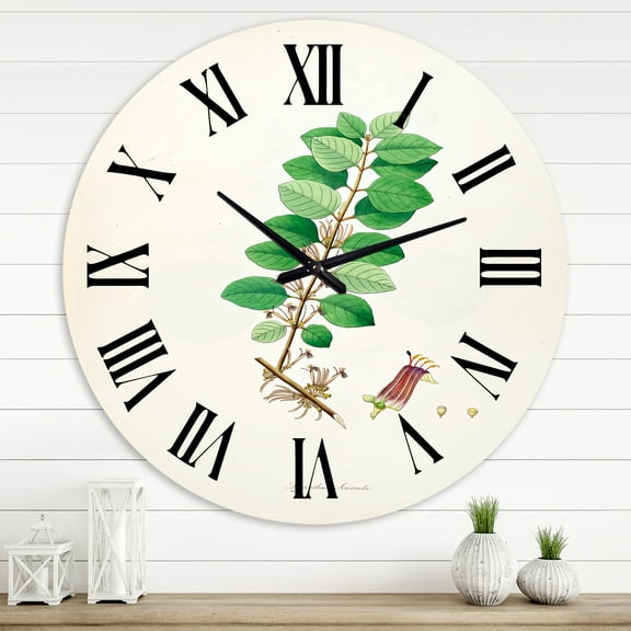 Designart 1 in Quartz Farmhouse Wall Clock
