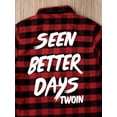 thumbnail image 6 of Jxzom Toddler Long Sleeve Shirt Baby Boy Girl Button Down Red Plaid Flannel Shirt 3T, 6 of 7