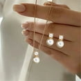 thumbnail image 6 of Alloy Pearls/Heart Jewelry Set For Women Elegant Evening Party Wear Accessory, 6 of 21