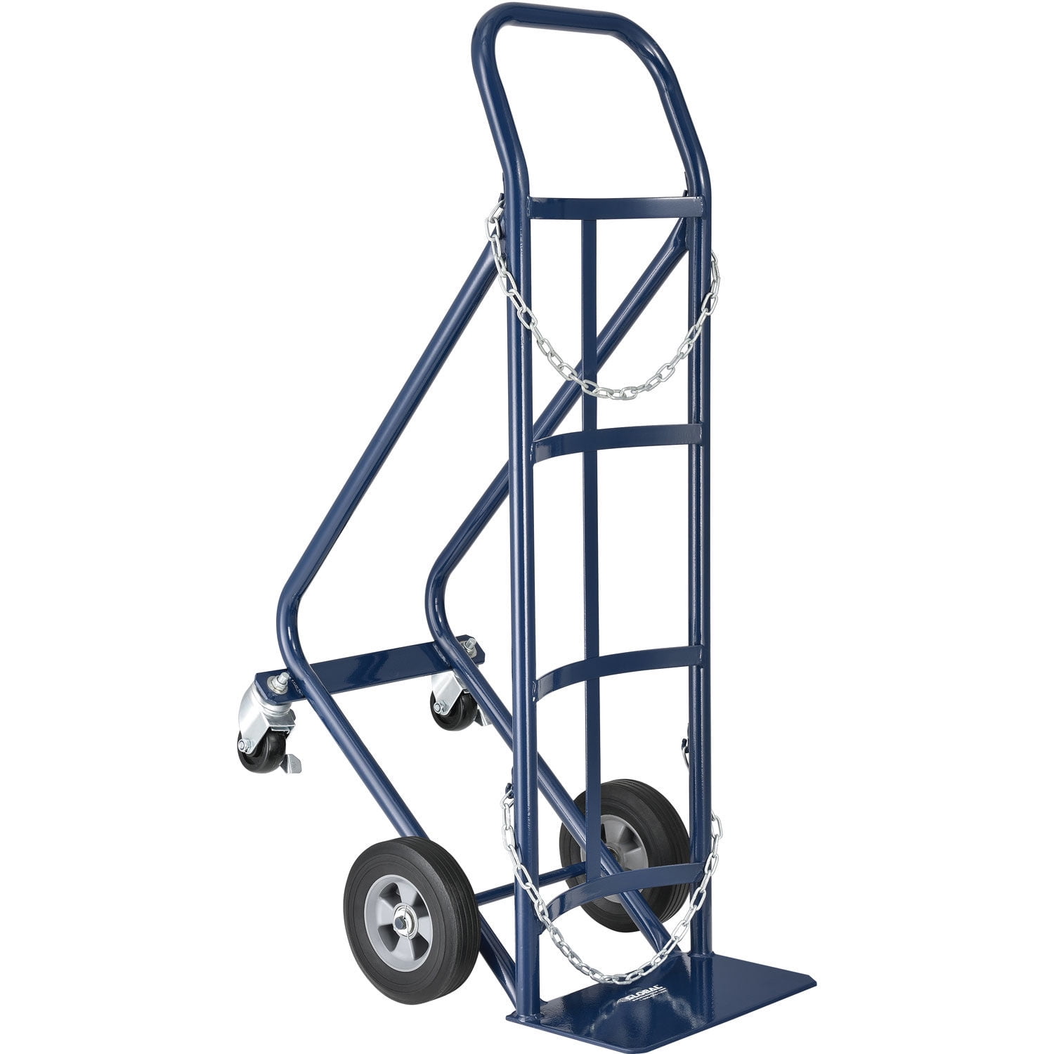 Global Industrial Tilt Back Cylinder Hand Truck with Curved Handle, 800 Lb. Capacity, 47"H