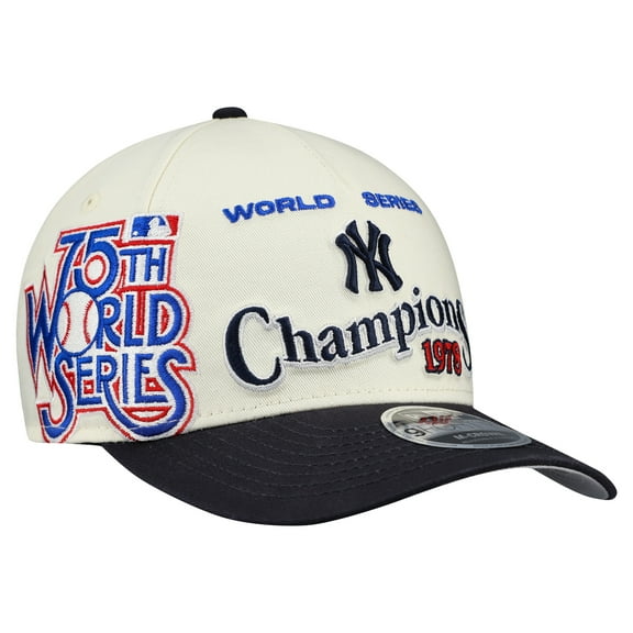 Men's New Era Cream/Navy New York Yankees World Series 9FORTY M-Crown A-Frame Adjustable Hat