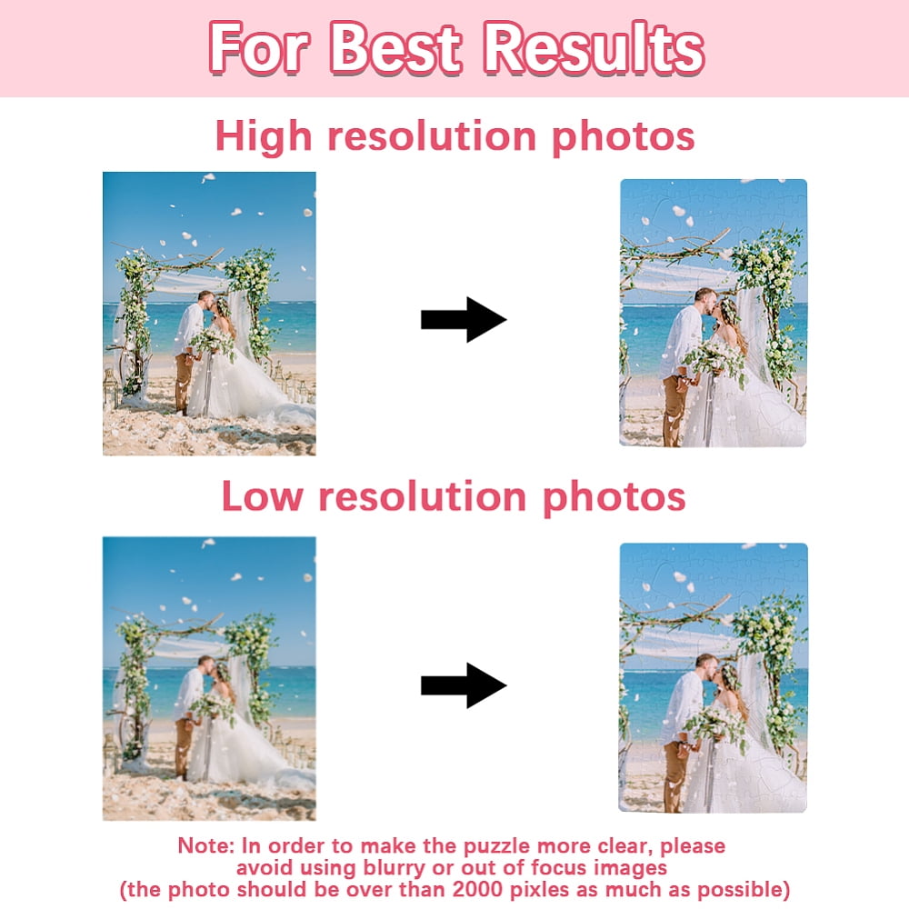 1set 6Pcs Paper Heat Transfer Blank Puzzle for Adult Chrildren White Rectangle 198x283x2mm