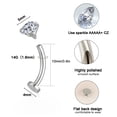 thumbnail image 4 of 14G Titanium Floating Belly Button Rings for Women Flat Back Belly Rings 10mm Belly Piercing Jewelry, 4 of 4