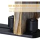thumbnail image 5 of (Negro) ¡¡¡Diseño de rodamiento de bolas!!! ¡Nueva guía de piso mejorada para puertas de granero de 2 piezas! - Rodillo de soporte deslizante ajustable - Guía única a nivel del suelo - Estructura de a, 5 of 5