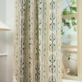 thumbnail image 7 of PixelForge Linen Farmhouse Curtains for Living Room 86 inch Country Curtains,Leaf Pattern Rod Pocket Semi Blackout Curtain,1 Panel, 7 of 7