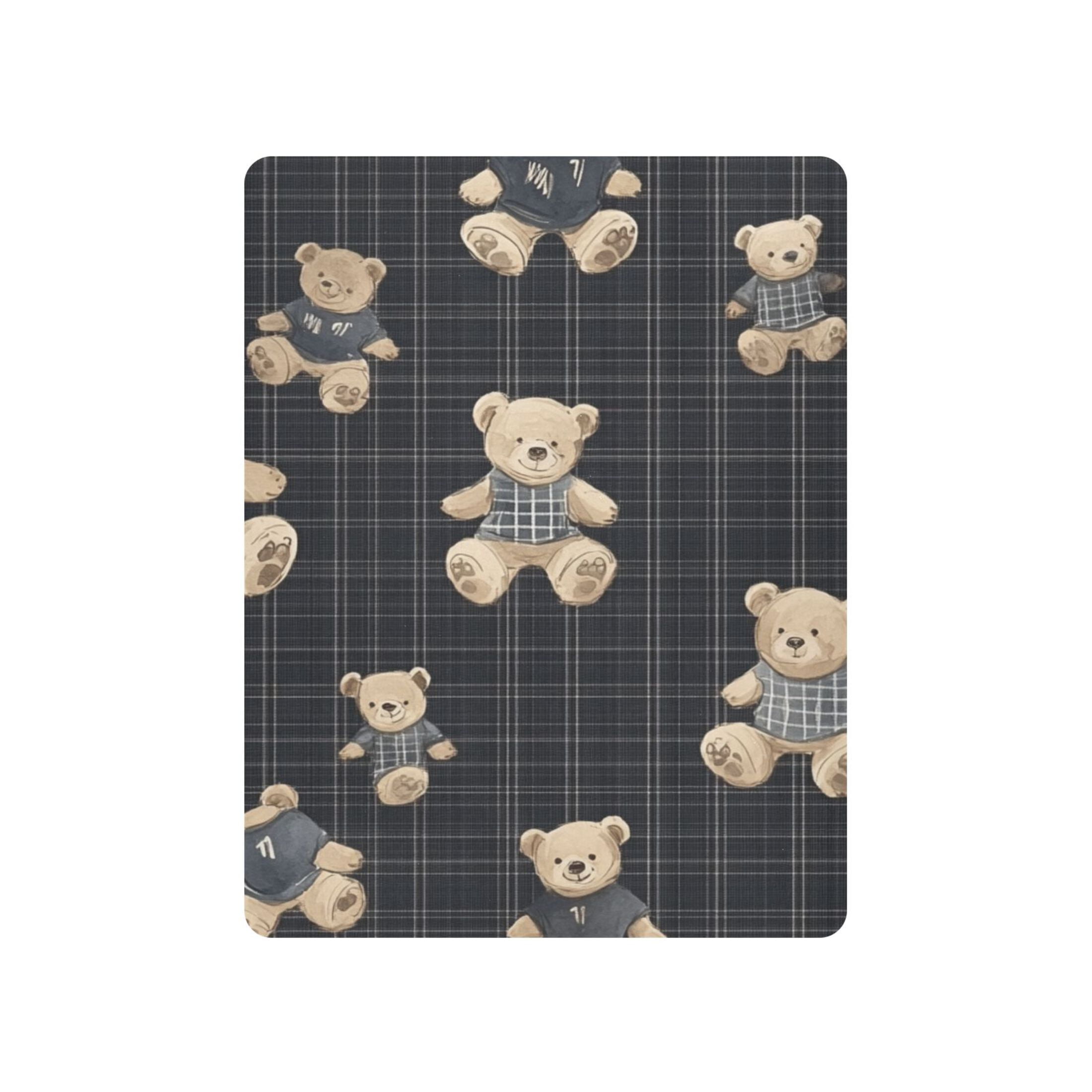 KUANGWANG Ultra Soft Fitted Microfiber Crib Sheets for Newborn Baby Boys Girls Hoodie Bears Printing Design Cute Pattern