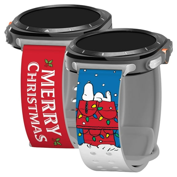 Peanuts Holiday Happiness HD Watch Band Compatible with Samsung Galaxy Watch Ultra 47mm (Long Merry Christmas)