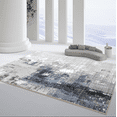 thumbnail image 1 of Granjero Gordo Alfombra de baño, alfombra de baño peluda de felpa antideslizante, lavable a máquina y seca, gris azulado, 24 x 16 pulgadas, 1 of 5