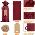 thumbnail image 2 of Burlap Wine Bags Wine Gift Bags, 12 Pcs Wine Bottle Bags with Drawstrings, Tags & Ropes, Reusable Wine Bottle Covers for Christmas, Wedding, Birthday, Travel, Holiday Party, Housewarming, Home Storage, 2 of 7