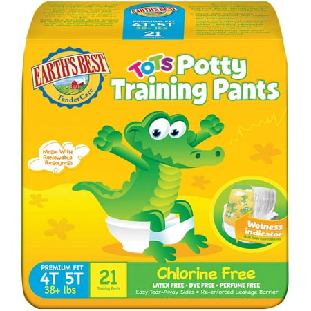 Earth's Best TenderCare Tots Potty Chlorine Free Training Pants, (Choose Your Size)