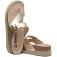 thumbnail image 4 of Mephisto Helen Women's Leather Ultra-Comfortable Sandal In Gold Size 9, 4 of 6