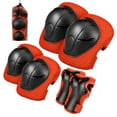 thumbnail image 3 of tredstone 6PCS Knee Pads Set Foam Wrist Guards Breathable Pressure Resistant Hand Guard Roller Bikes Skateboard Skating Riding Orange, 3 of 6