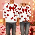 thumbnail image 2 of Erwazi Valentine's Day Sweatshirt Matching Style for Couples Print Long Sleeve Crewneck Pullover Tops, 2 of 9