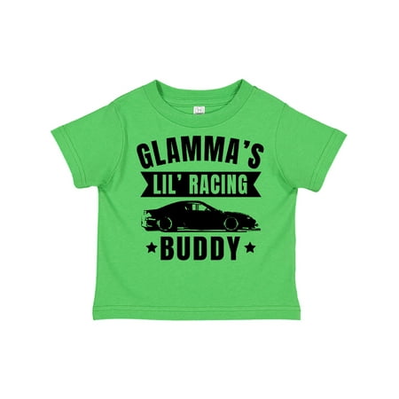 

Inktastic Glammas Lil Racing Buddy Gift Toddler Boy or Toddler Girl T-Shirt