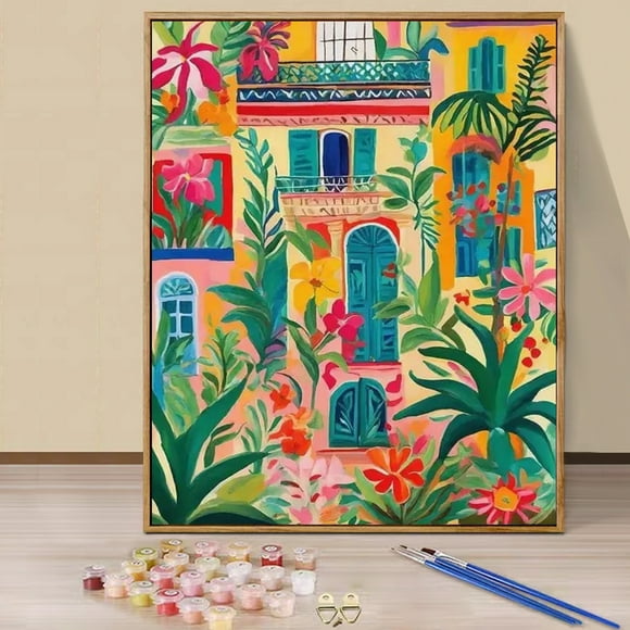 JYLMOOD DIY Paint by Number for Adults, Easy Painting by Numbers for Gift Home Wall Decor 16x20in without Frame, Colored Canvas