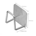 thumbnail image 3 of Nrmrqz No-Punch Wall Mounted Pot Lid Rack | Stainless Steel Space-Saving Kitchen Shelf | Includes Adhesive Glue Set (10ml) | 5x5x3.2cm | Silver Metal Designs, 3 of 6