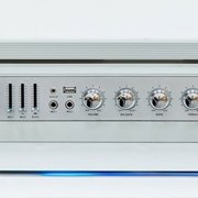 GPO Retro Manhattan Stereo Bluetooth Portable Speaker, Silver