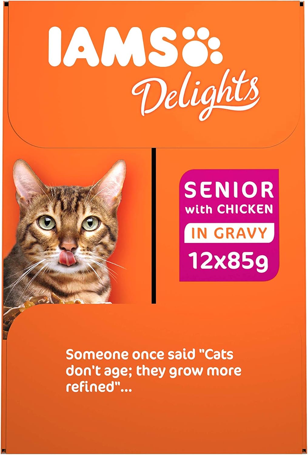 Iams Senior Cat 7+ Delights Chicken In Gravy Cat Food 24 x 85g