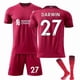 thumbnail image 1 of New Boys Kids Children Football Kit Short Shirt Sock Set Football liverpool home kit #27, 1 of 5