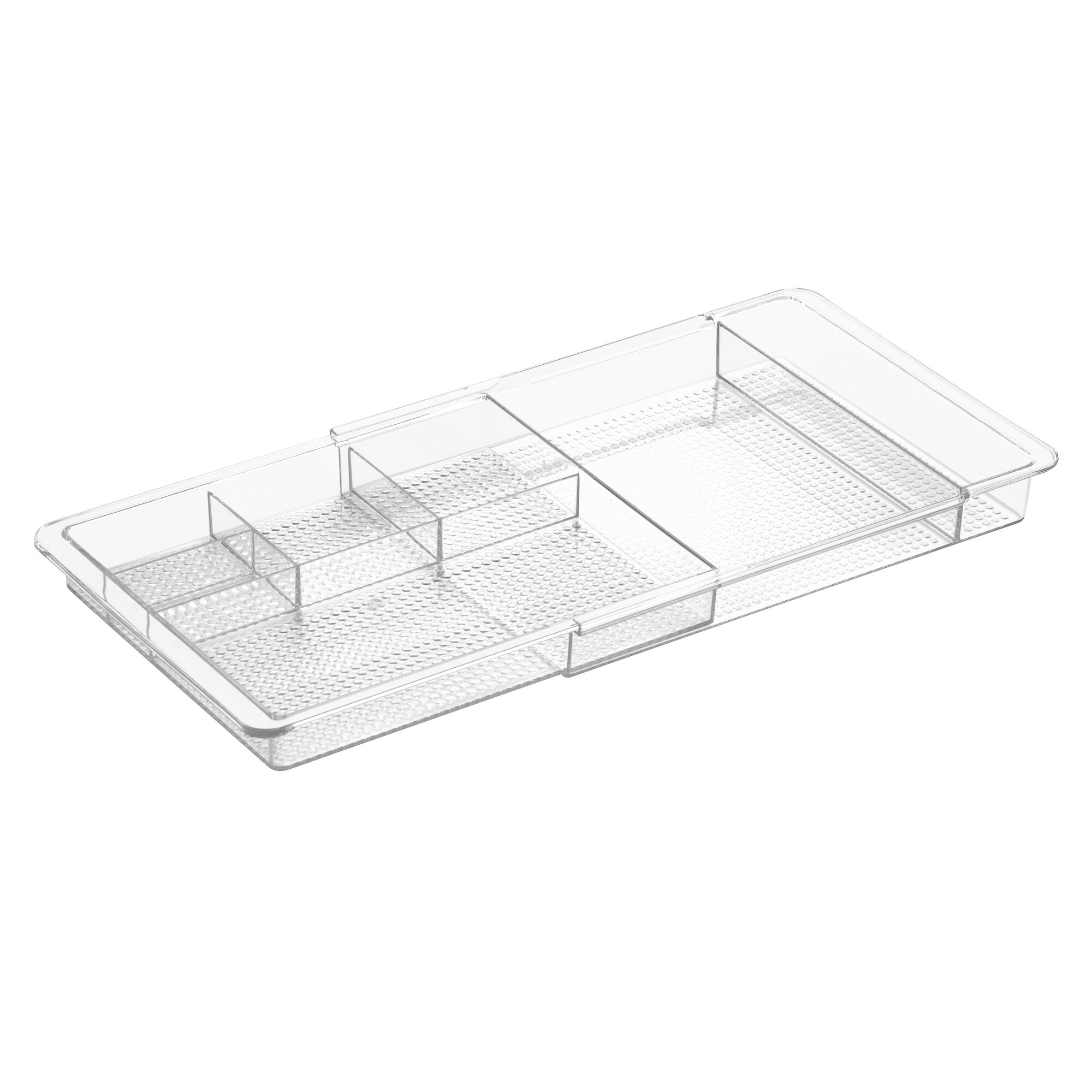 iDesign Clarity Expandable Divided Drawer and Shelf Organizer Tray, 7.8 ...