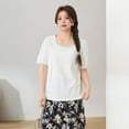 thumbnail image 6 of Lace square neck puff sleeve top, 6 of 11