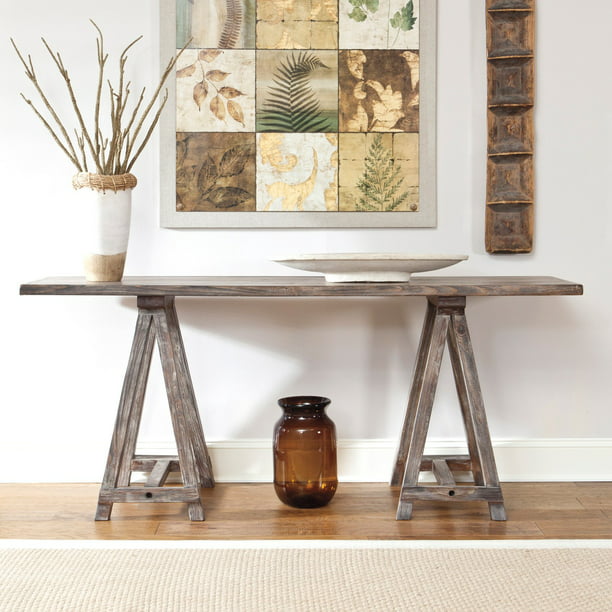 Signature Design By Ashley Rustic Accents Rectangular Brown Console ...