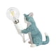 thumbnail image 1 of Lámpara de mesa con forma de gato artificial, lámpara de pared junto a la cama, lámpara de escritorio, luz nocturna para adultos, , , dormitorios, salas de Azul 110x60x120mm jinwen Lámpara de pared con forma de gato, 1 of 8