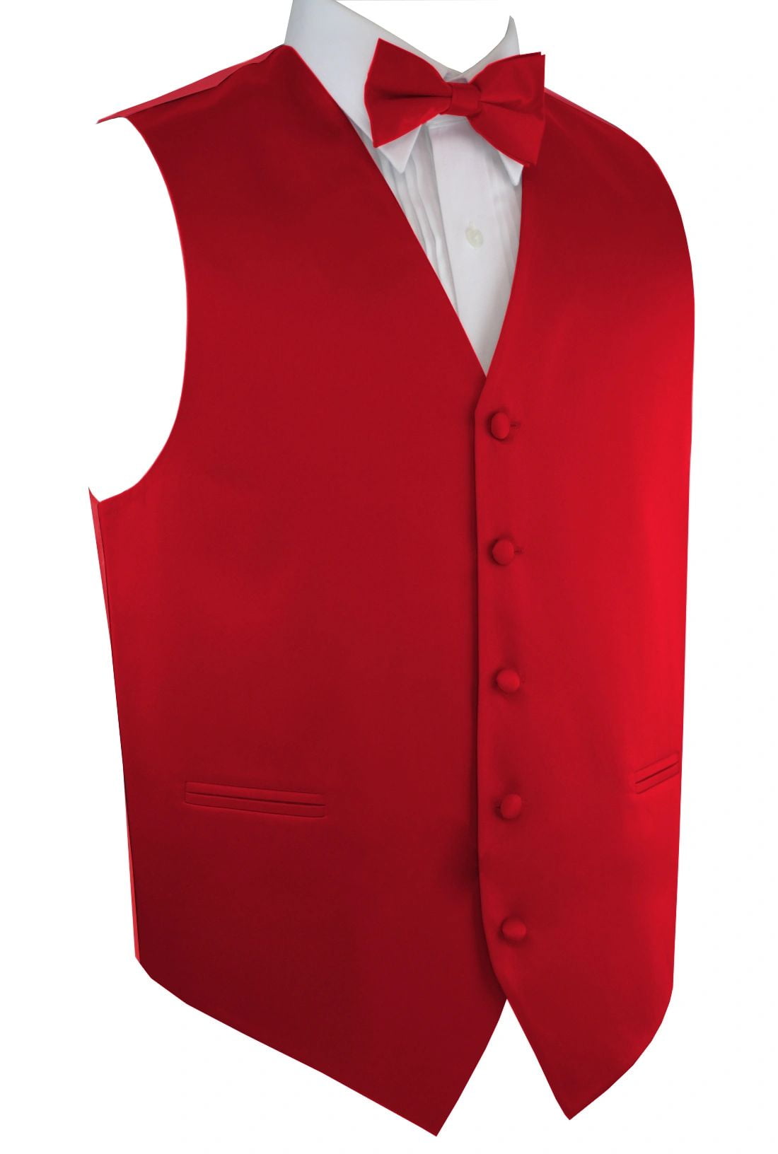 New Men's stripes Tuxedo Vest Waistcoat & necktie & Bow tie & Hankie Red formal 