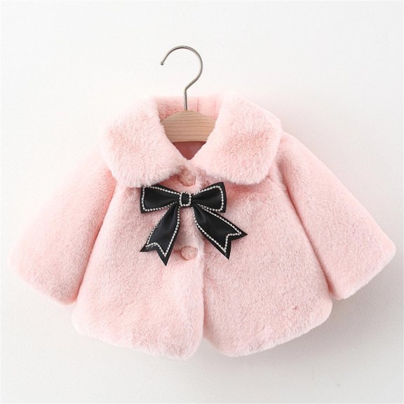 Girls Coat Jacket Autumn Winter Shawl Cloak Top Warm Fuzzy Outerwear