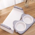 thumbnail image 6 of Double cat and dog Bowl 15 degree Tilted Pet Bowl Detachable Durable Water Bowl Neck Guard Bowl Non for Small Dogs Kitten Pet Supplies Grey, 6 of 8