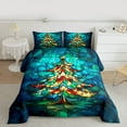 thumbnail image 2 of Homewish Bohemian Xmas Tree Bedding Comforter Set, Vintage Fashion Abstract Twin Comforter Sets, Teens Kids Boys Girls Reversible Bedding Set, Microfiber Bedroom Decor, 2-Piece, 2 of 8