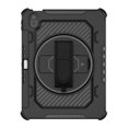 thumbnail image 2 of ELEHOLD for iPad 10th Gen 10.9" 2022 Heavy Duty Rugged Case Hidden Kickstand Handstrap Wristband Pencil Holder Shockproof Anti-Scratch Hybrid Case,Black, 2 of 9